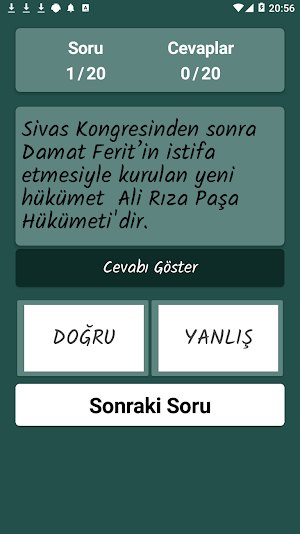 KPSS Doğru Yanlış -  KPSS Soru Cevap Screenshot 3