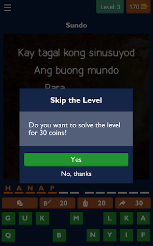 SingMo OPM Lyrics Cash Game Screenshot 3