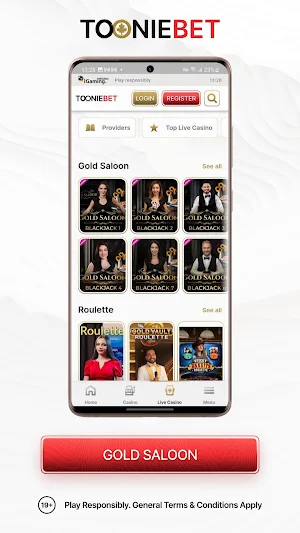 Tooniebet — Casino Screenshot 2