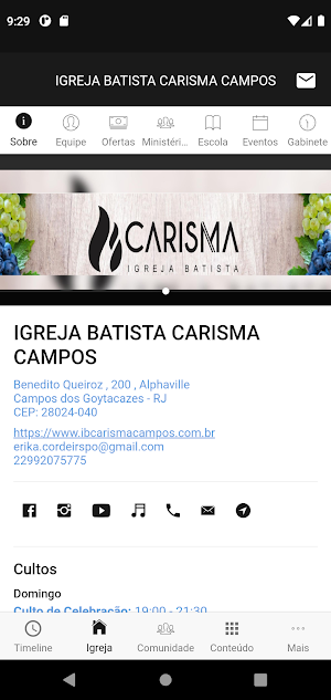 Igreja Batista Carisma Campos Screenshot 1