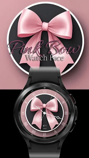 Pink Bow - Watch Face Screenshot 0