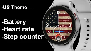 Analog US Flag Watch Face Screenshot 1