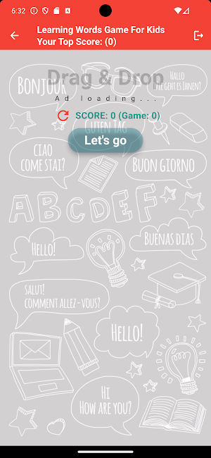Learning words game for kids Screenshot 1
