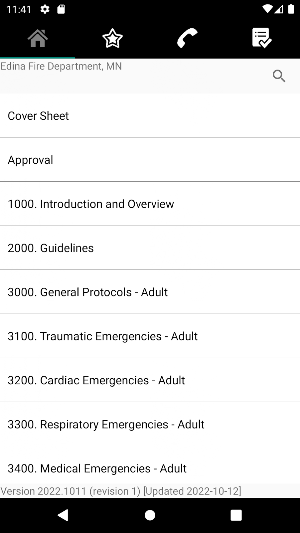 Edina Fire Paramedic Protocols Screenshot 2