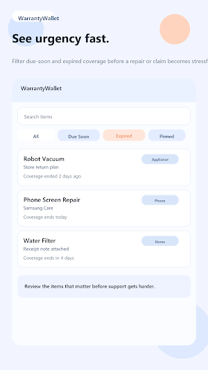 WarrantyWallet Screenshot 1