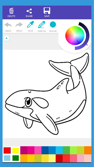 Whale and Shark Coloring Book Screenshot 0