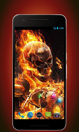 Skull Wallpapers - Fire Version Screenshot 0
