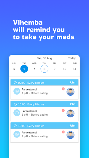 Vihemba, Medication Reminder Screenshot 1