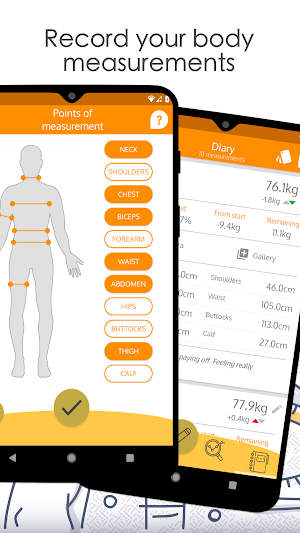 Body Diary — Weight Loss Tracker with Measures Screenshot 2