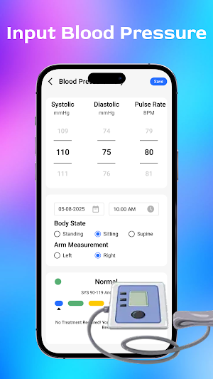 Blood Pressure Diary Screenshot 0