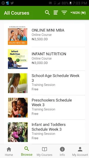 Learning Schedule Screenshot 1