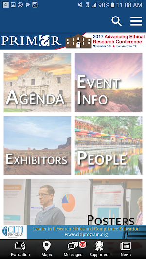 PRIM&R Events Screenshot 2
