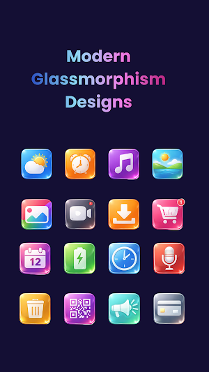 Glass Icon Pack: Glassmorphism Screenshot 3