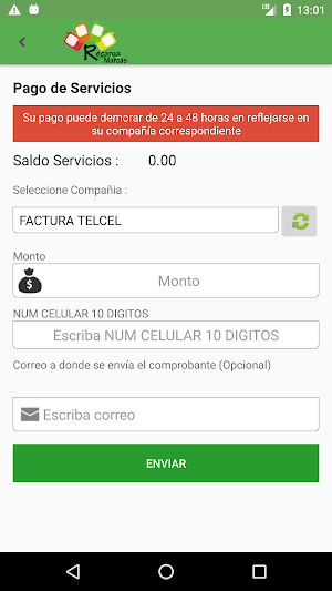 RecargaMarcas TAE Screenshot 2