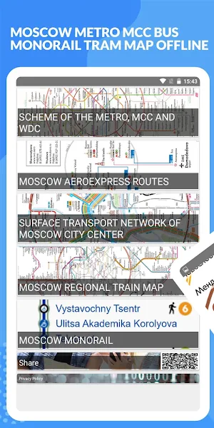 Moscow - Detailed metro maps and route offline Screenshot 0