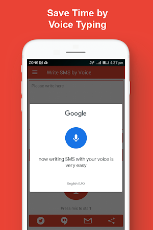 Write SMS by Voice Keyboard : Audio to Text Typing Screenshot 1