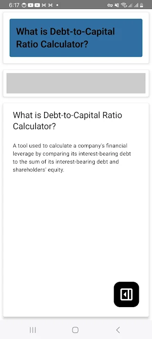 Debt To Capital Ratio Screenshot 1