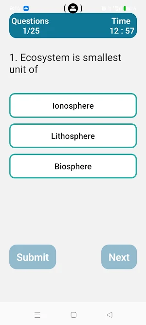 Ecology Quiz Screenshot 1