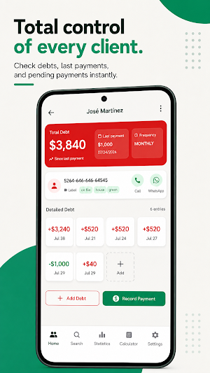 Fiao: Credit manager, On tab Screenshot 1