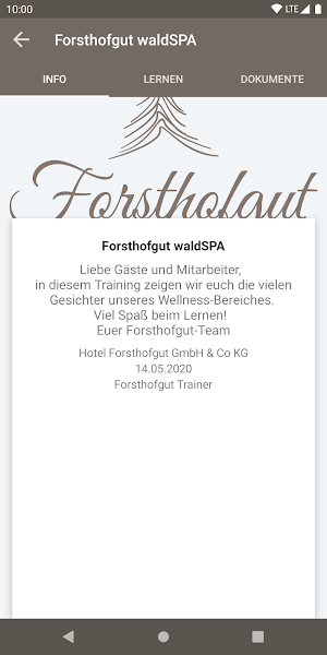 Forsthofgut talentTRAINING Screenshot 1