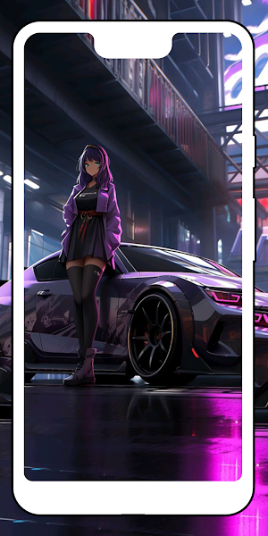 Anime Girl X JDM Wallpaper Screenshot 1