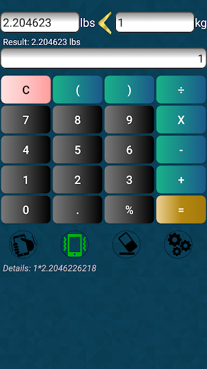 lbs kg converter Screenshot 1