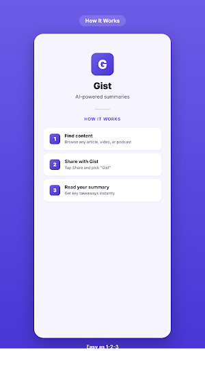 Gist - Browser & AI Summaries Screenshot 0
