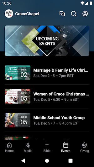Grace Chapel Bedminster Screenshot 2