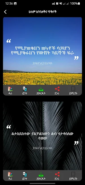 Qene: Amharic Sayings & Quotes Screenshot 1