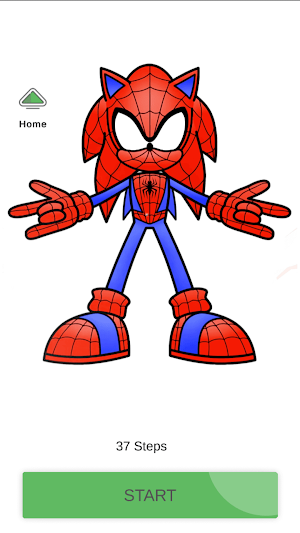 How to draw sonik characters Screenshot 2