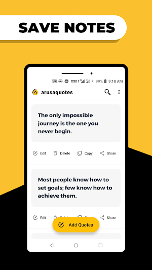 Save Notes, Create Quotes Offline - arUsa Quotes Screenshot 2