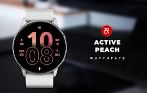 Active Peach Watch Face Screenshot 0