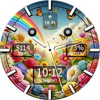 Key WF36 Colorful Flower Art