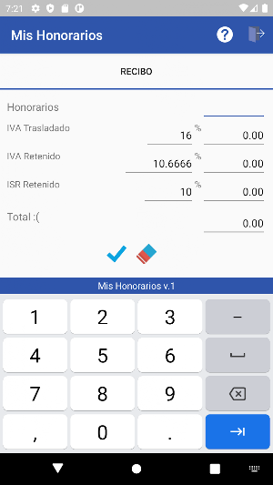 Mis Honoriarios Screenshot 0