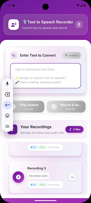 Text to Speech Recorder Screenshot 0