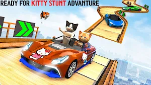 Kitty Car Stunts - Car Games Screenshot 1