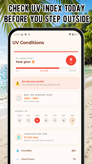 UV Index Tanning & Sun Tracker Screenshot 1