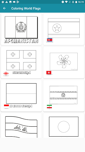 World Flags : Coloring Screenshot 1