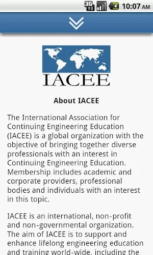 IACEE Website Mobile App Screenshot 0