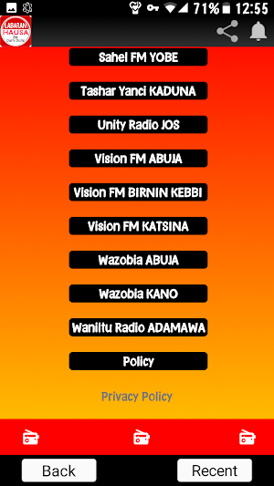 Hausa VOA Radio BBC RFI DW Screenshot 0