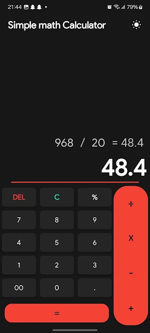 Simple Math Calculator Screenshot 2