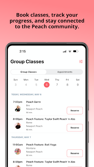 Newport Peach Fitness Screenshot 2