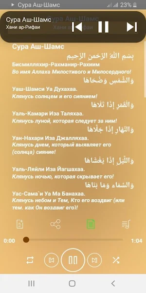Сура Аш-Шамс аудио Screenshot 1