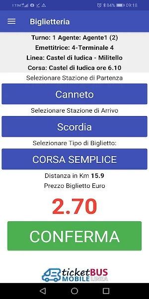 TicketBus Mobile Screenshot 1