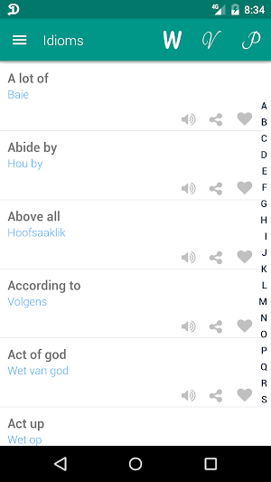 Idioms Afrikaans Screenshot 1