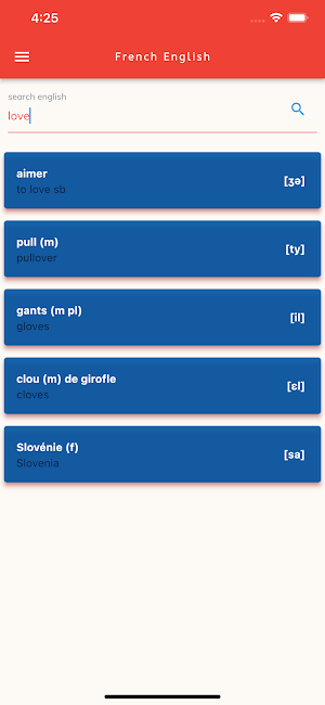 French English Dictionary Screenshot 3