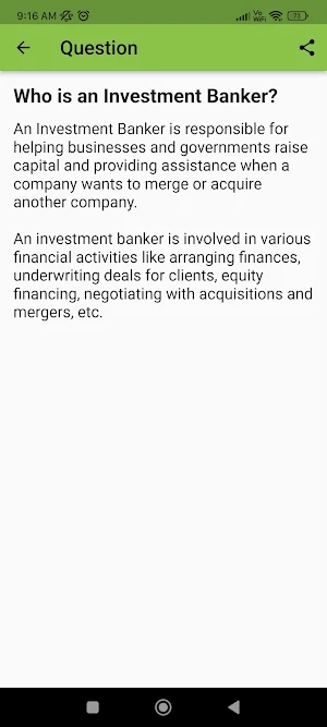 Investment Banking Interview Screenshot 1