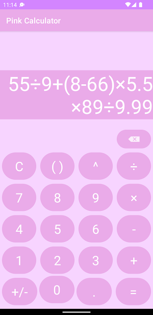 Pink Calculator Screenshot 3