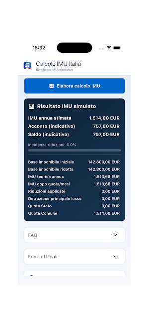 Calcolo IMU Italiano Screenshot 2