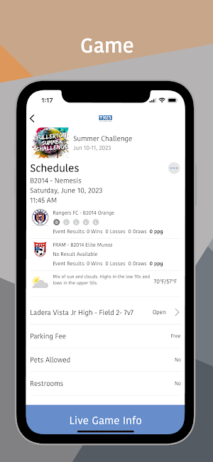 Fullerton Rangers Tournaments Screenshot 3